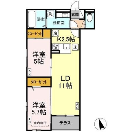 D-ROOM小田原8丁目IIの物件間取画像